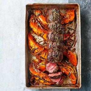 Roast venison loin with pumpkin & Sichuan salt image