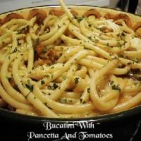 Bucatini With Pancetta And Tomatoes image