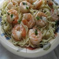 Blue Ribbon Garlic Shrimp Scampi and pasta._image