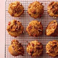 Nut-Topped Strawberry Rhubarb Muffins image