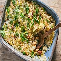Baked Rice With White Beans, Leeks and Lemon_image