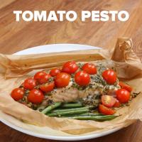 Parchment Tomato Pesto Salmon Recipe by Tasty image