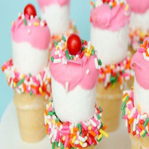 Ice Cream Cones with Marshmallows image