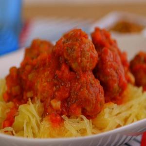Paleo Spaghetti Squash and Amped Up Meatballs image