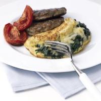 Golden Egg White Omelets with Spinach and Cheese image