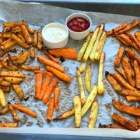 Crispy Baked French Fries or Oven Chips (Turnip, Sweet Potato, Carrot & Potato)_image