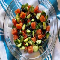 Quick-Pickled Cucumber Salad with Watermelon and Blueberries_image