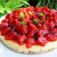 Strawberry Glazed Cheesecake image