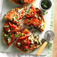 Smoky Grilled Pizza with Greens & Tomatoes image