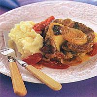 Braised Veal Shanks with Mashed Potatoes and Tomato Onion Jus_image
