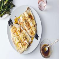 Sheet-Pan Trout With Garlicky Broccolini_image