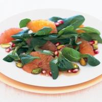 Mâche Salad with Blood Oranges, Pistachios, and Pomegranate image