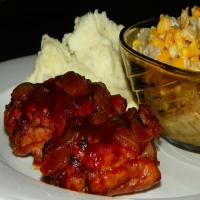 Delicious Oven-Barbecued Chicken Thighs image