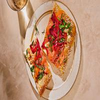 Smoked-Salmon Flatbread with Pickled Beet image