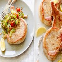 Pan-Seared Pork Chops with Warm Cajun Grain Salad image