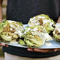 Grilled Butter Lettuce with Buttermilk-Chive Dressing_image