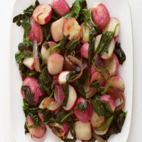 Sauteed Radishes with Spinach image