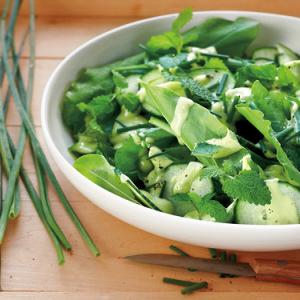 Tart Green Salad with Avocado Dressing image