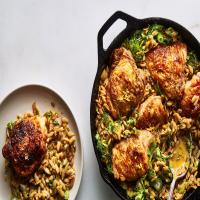 One-Skillet Chicken with Buttery Orzo image
