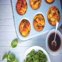 Feta, Spinach, and Basil Omelette Muffins image