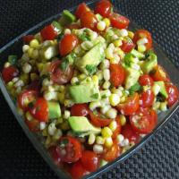 Grilled Corn, Avocado & Tomato with Honey Lime Dressing Recipe - (3.9/5) image