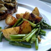 Oven Roasted Red Potatoes and Asparagus image