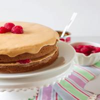 Raspberry Caramel Cake image