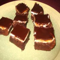 Brownies With a Chocolate Glaze and Mint Frosting image
