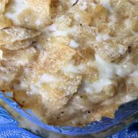 Baked Mac N Cheese With Potato Chip Topping image