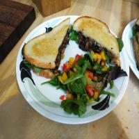 Manchego and Mushroom Sandwiches with Arugula Salad image
