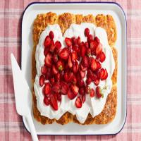 Strawberry Biscuit Sheet Cake image