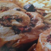 Greek Chicken Roulades with a White Wine Reduction & Creamy Orzo Recipe - (4.7/5)_image