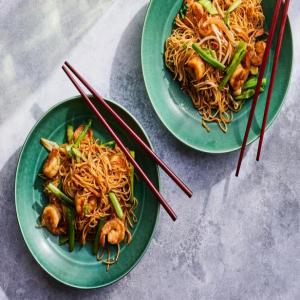 Soy Sauce Chow Shrimp Egg Noodles image