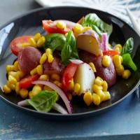 Potato, Tomato, Corn and Basil Salad image