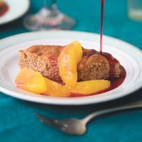 Walnut and Almond Cake with Orange-Pomegranate Compote_image