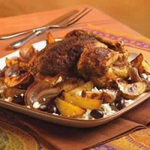 Roast Chicken with Potato, Olives and Greek Seasoning_image