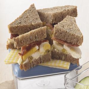 Layered Bacon and Egg Salad Sandwich image