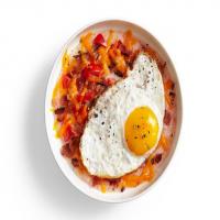 Tomato Grits with Fried Eggs image