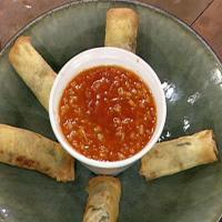 Pork Egg Rolls with Sweet and Sour Sauce image