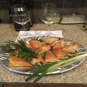 Phyllo Turnovers with Shrimp and Ricotta Filling image