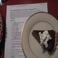 Easy and Really Good Creamy Pumpkin Pie image