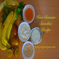 Kiwi Banana Smoothie Recipe with step by step photo and video @ SVR_image