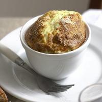 Goat's cheese, spring onion & parsley soufflés image