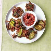 Spiced courgette fritters image