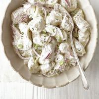 Creamy potato salad with broad beans image