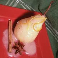 Poached Pears with Wine Vinaigrette_image