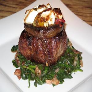 Vaquero Steaks With Pepper Relish and Goat Cheese image