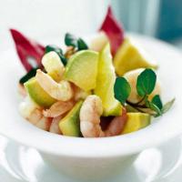 Avocado prawns in wasabi dressing image