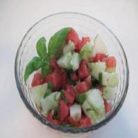 Tomato Cucumber Basil Salad image
