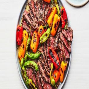 Grilled Steak and Mixed Peppers_image